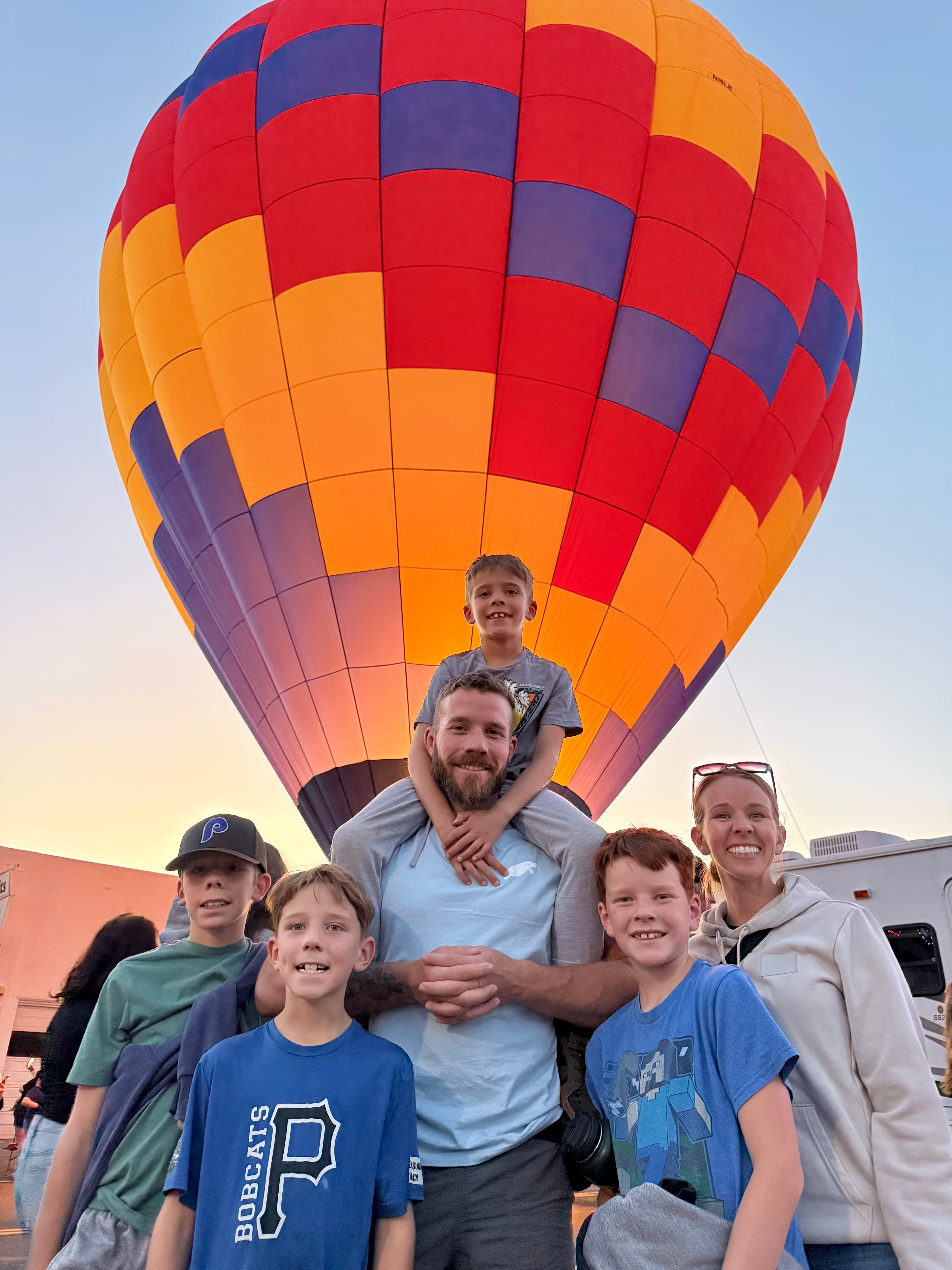 Jon Mayo with his family